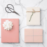 Feuille De Papier Cadeau Chic rose clair pastel rose pâle teintes solides M<br><div class="desc">Ensemble chic de trois feuilles de papier d'emballage dans des tons de rose pastel pâle doux.</div>
