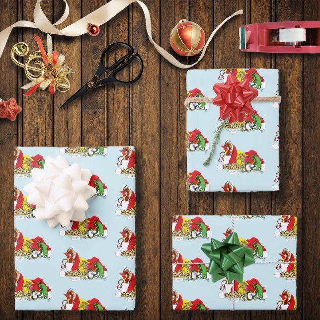 Feuille De Papier Cadeau Chiffres de biscuits de lait père Noël (Créateur téléchargé)