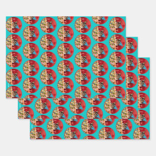 Feuille De Papier Cadeau Chihuahua Anniversaire Pizza Pie