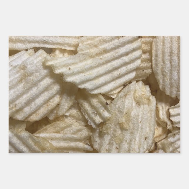 Feuille De Papier Cadeau Chips de pommes de terre (Devant)