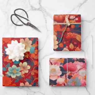 Feuille De Papier Cadeau Chiyogami Yuzen Washi Style motif