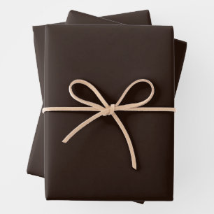 Feuille De Papier Cadeau Chocolat foncé, Brown solide, Brown foncé