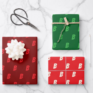 Feuille De Papier Cadeau Choisissez vos couleurs assorties initiales