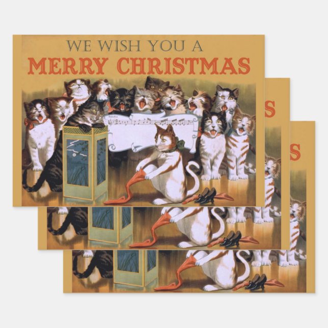 Feuille De Papier Cadeau Chorale de Noël (Lot)