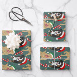Feuille De Papier Cadeau Christmas Dudley Labrador et Bernese Mountain Dog<br><div class="desc">Dudley Labrador Christmas</div>