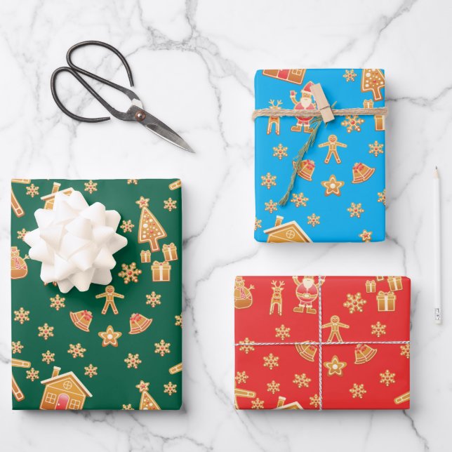 Feuille De Papier Cadeau Christmas Gingerbread Wonderland  (Recto)