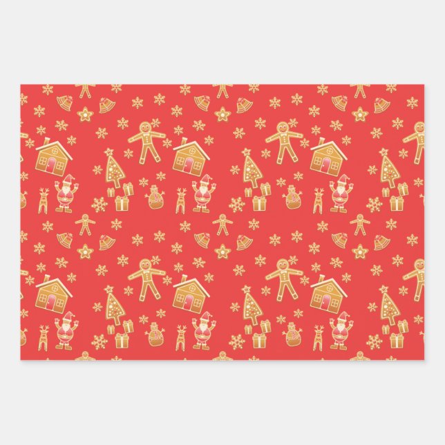 Feuille De Papier Cadeau Christmas Gingerbread Wonderland (Devant 3)