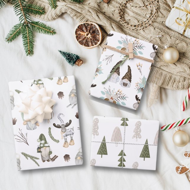 Feuille De Papier Cadeau Christmas Gnomes (Créateur téléchargé)