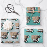 Feuille De Papier Cadeau Christmas Leonberger et Bernese Mountain Dog<br><div class="desc">Christmas Bernese,  Leonberger Christmas</div>