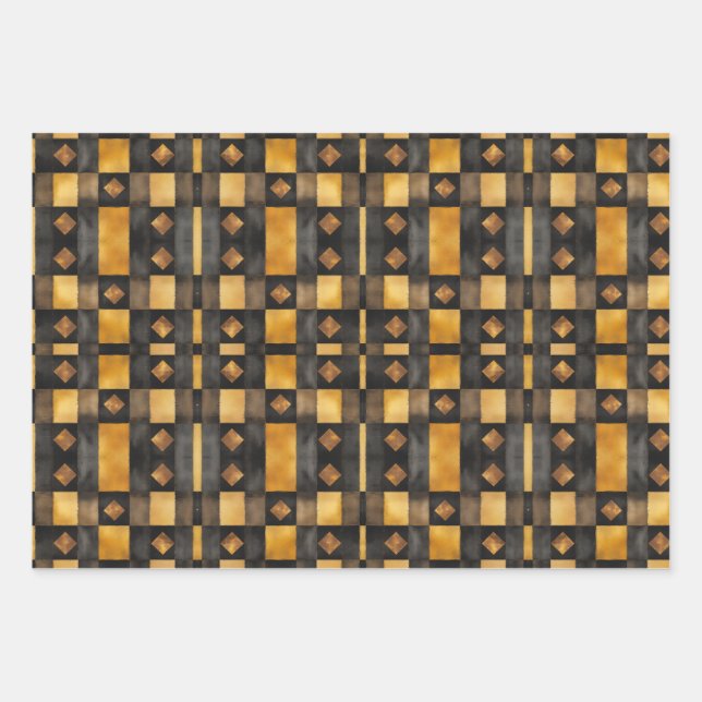 Feuille De Papier Cadeau Christmas Retro Vinage Style (Devant 3)