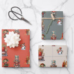 Feuille De Papier Cadeau Christmas Retro Viné Fairycore<br><div class="desc">Casse-noisette de Noël,  Fée,  Snowman,  Roi et Reine,  Chouette,  Trône; feuilles de papier. Il y a trois couleurs différentes,  qui correspondent parfaitement. Faites ressortir vos cadeaux avec une touche de nostalgie et de fantaisie,  et laissez la joie de donner être aussi mémorable que les trésors à l'intérieur.</div>
