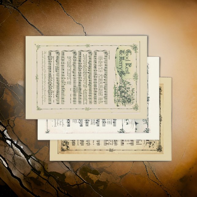 Feuille De Papier Cadeau Christmas Sheet Music Melody | Enveloppe cadeau (Créateur téléchargé)