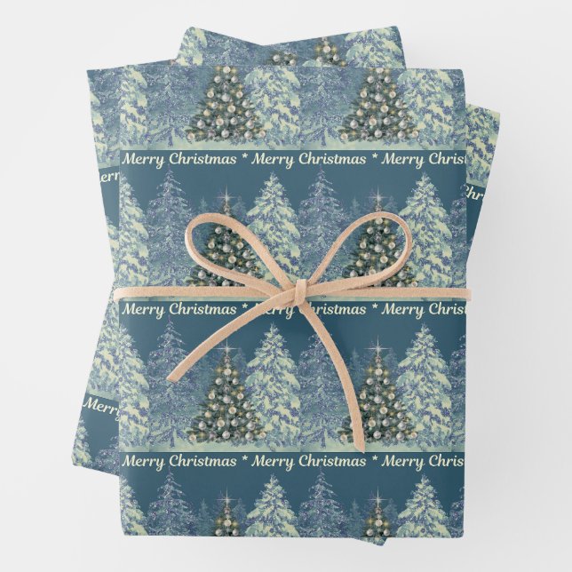 Feuille De Papier Cadeau Christmas Wrapping Paper - Elegant and Festive (En situation)