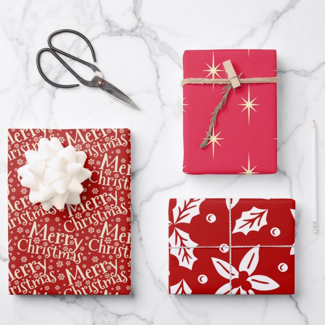 Feuille De Papier Cadeau Christmas Wrapping Paper Multi-pack (Recto)