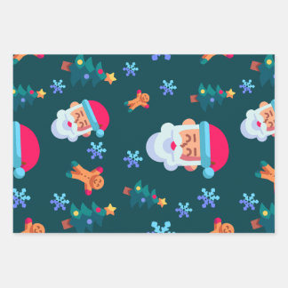Feuille De Papier Cadeau Christmas wrapping paper, Santa Claus