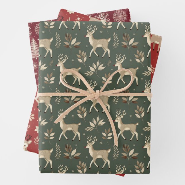 Feuille De Papier Cadeau Christmas Wrapping Paper Sheets (En situation)