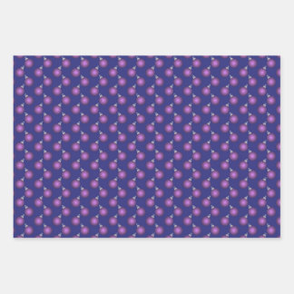 Feuille De Papier Cadeau Christmas Wrapping Paper with Purple Baubles