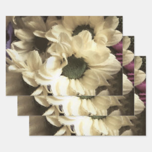 FEUILLE DE PAPIER CADEAU CHRYSANTHEMUM JAUNE