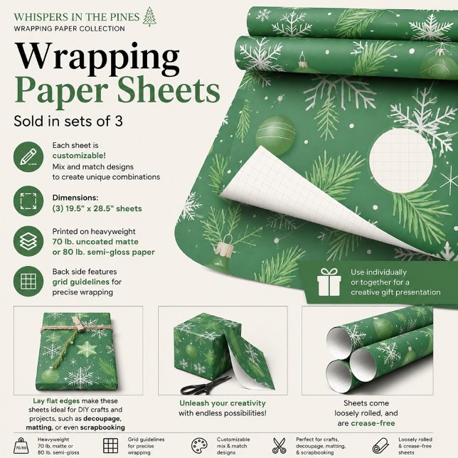 Feuille De Papier Cadeau Chuchotements dans les Pins (Créateur téléchargé)