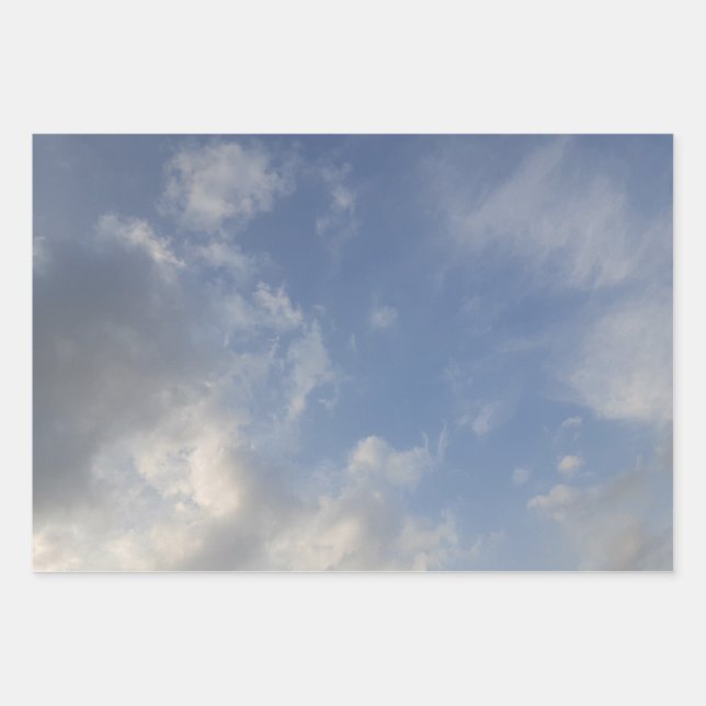 Feuille De Papier Cadeau Ciel bleu (Devant)