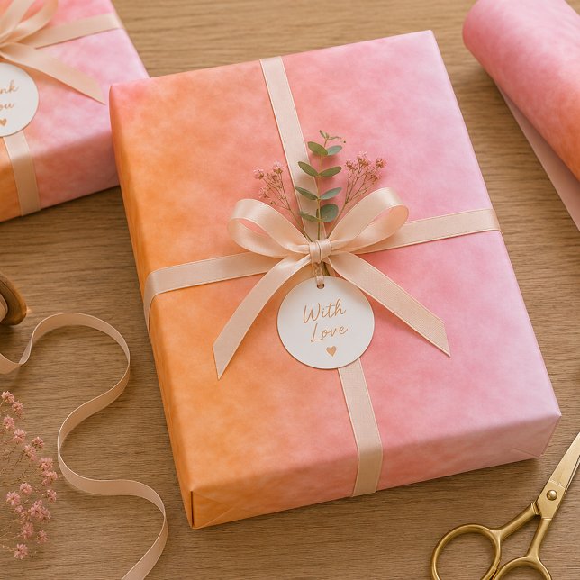 Feuille De Papier Cadeau Cieux Abricot (Créateur téléchargé)