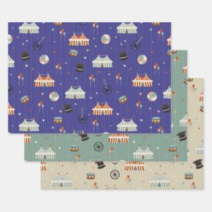 Feuille De Papier Cadeau Cirque Fun