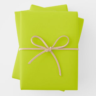 Feuille De Papier Cadeau Citron amer (couleur solide)
