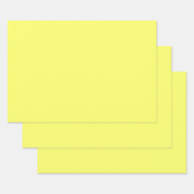 Feuille De Papier Cadeau Citron laser (couleur solide)  (Lot)