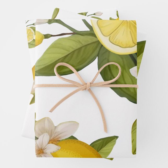 Feuille De Papier Cadeau citron vert (En situation)