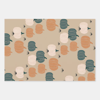 Feuille De Papier Cadeau Citrouille Helloween