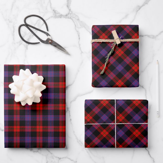 Feuille De Papier Cadeau Clan Brown Tartan (Recto)