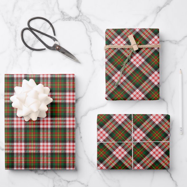 Feuille De Papier Cadeau Clan Carnegie robe Tartan (Recto)