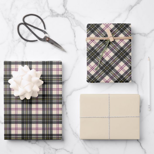 Feuille De Papier Cadeau Clan écossais MacPherson Tartan (Recto)