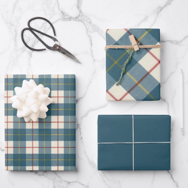 Feuille De Papier Cadeau Clan écossais MacRae Conchra Tartan (Recto)