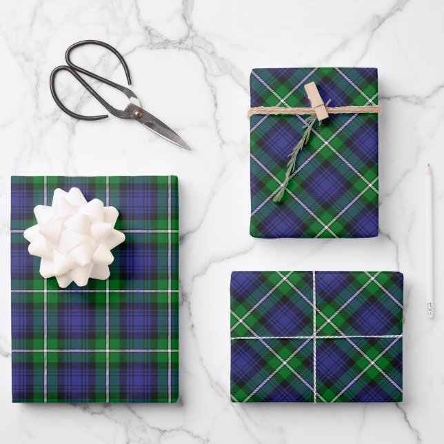 Feuille De Papier Cadeau Clan Forbes Tartan (Recto)