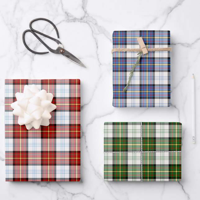 Feuille De Papier Cadeau Clan Gillies Robe Tartan Variations (Recto)