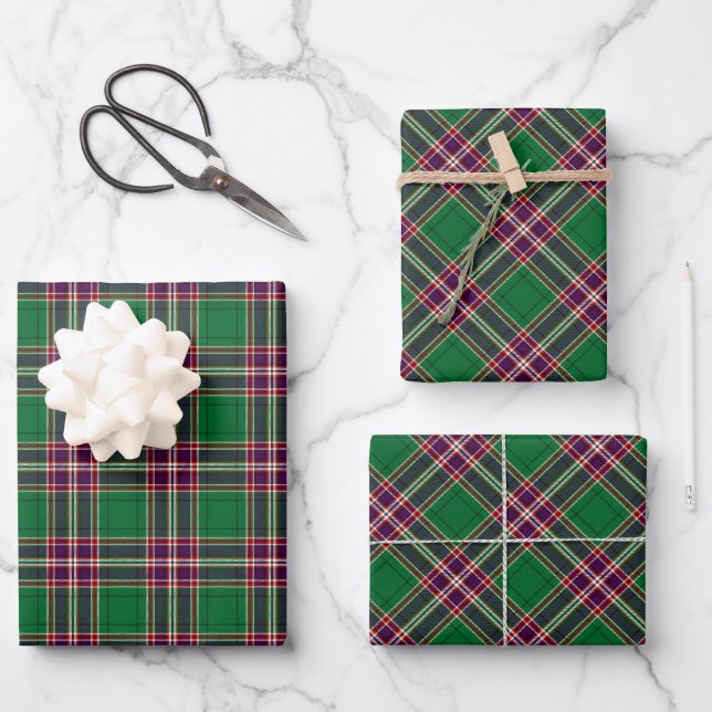 Feuille De Papier Cadeau Clan MacFarlane Chasse moderne Tartan (Recto)
