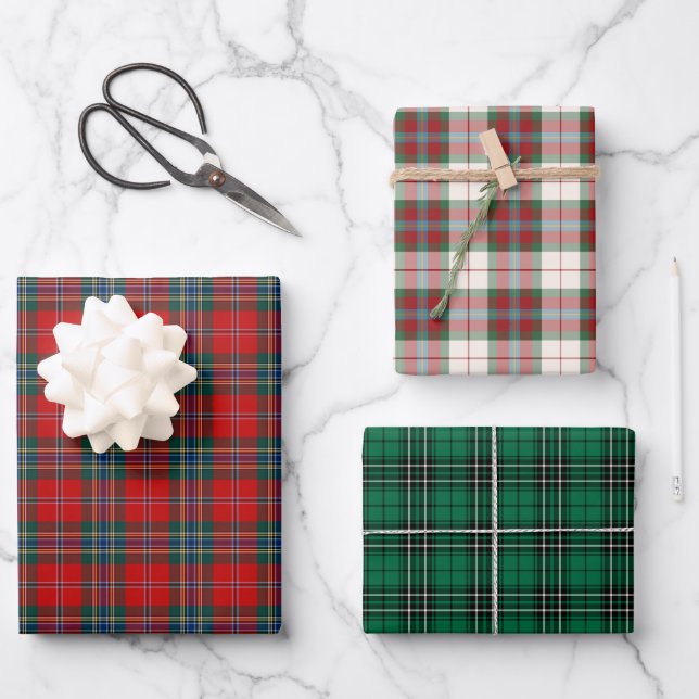 Feuille De Papier Cadeau Clan MacLean Tartan Variations (Recto)