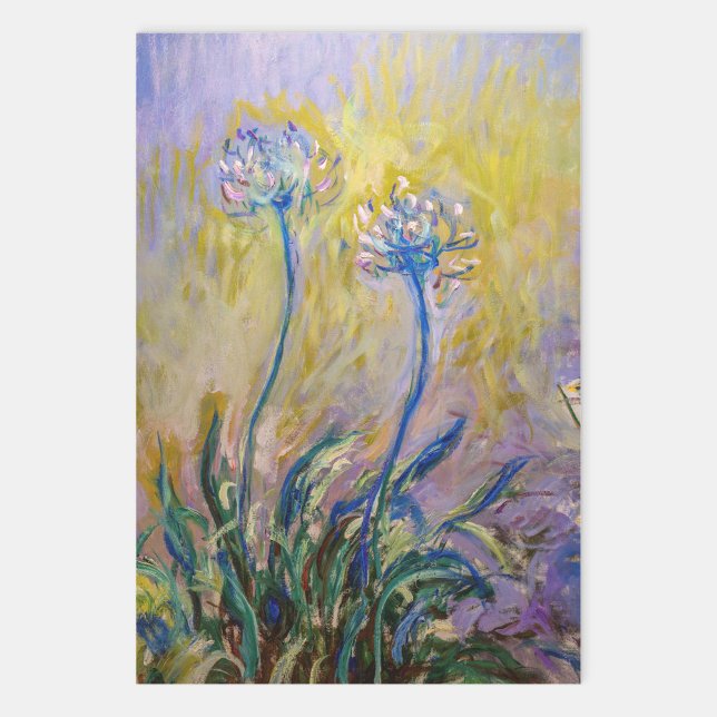 Feuille De Papier Cadeau Claude Monet - Agapanthus (Créateur téléchargé)