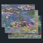 Feuille De Papier Cadeau Claude Monet, Eau Lily Pond<br><div class="desc">Oscar-Claude Monet (14 novembre 1840 - 5 décembre 1926) était un peintre français, un fondateur de la peinture impressionniste française et le praticien le plus constant et le plus prolifique de la philosophie du mouvement d'exprimer ses perceptions avant la nature, surtout en ce qui concerne la peinture en plein air...</div>