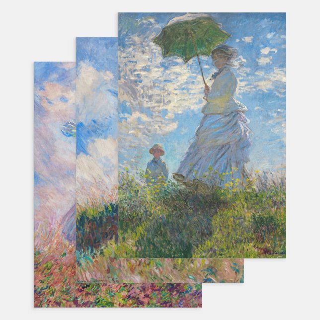 Feuille De Papier Cadeau Claude Monet - Femme avec série Parasol (Créateur téléchargé)