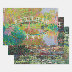 Feuille De Papier Cadeau Claude Monet - Footbridge japonais à Giverny