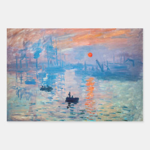 Feuille De Papier Cadeau Claude Monet - Impression, lever de soleil