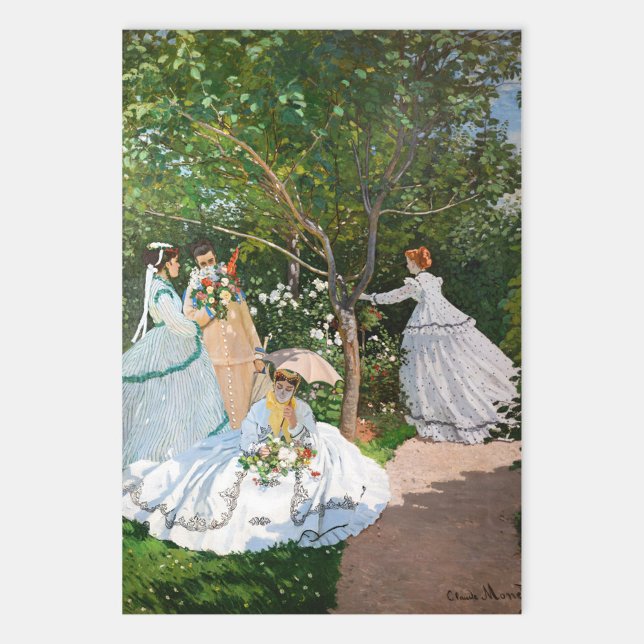 Feuille De Papier Cadeau Claude Monet - Les femmes dans le jardin (Créateur téléchargé)