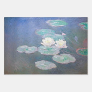 Feuille De Papier Cadeau Claude Monet - Lys à eau, effet du soir