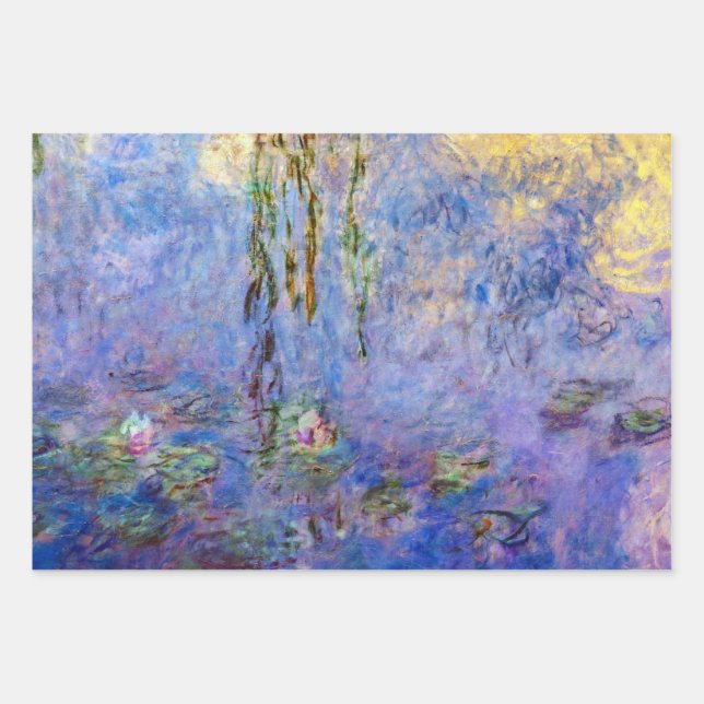 Feuille De Papier Cadeau Claude Monet - Lys d'eau (Devant)