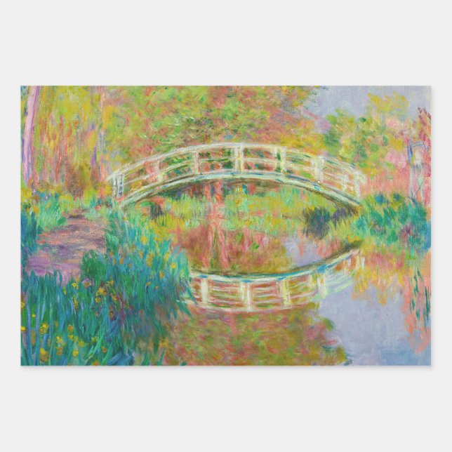 Feuille De Papier Cadeau Claude Monet - Pont Japonais, Giverny (Devant)