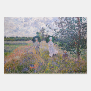 Feuille De Papier Cadeau Claude Monet - Promenade près d'Argenteuil