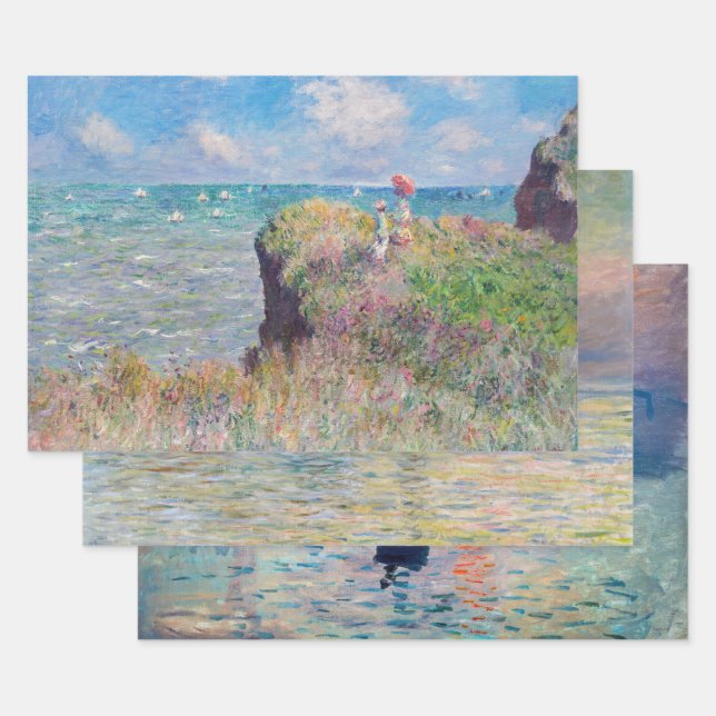 Feuille De Papier Cadeau Claude Monet - Sélection des chefs-d'oeuvre du pay (Lot)
