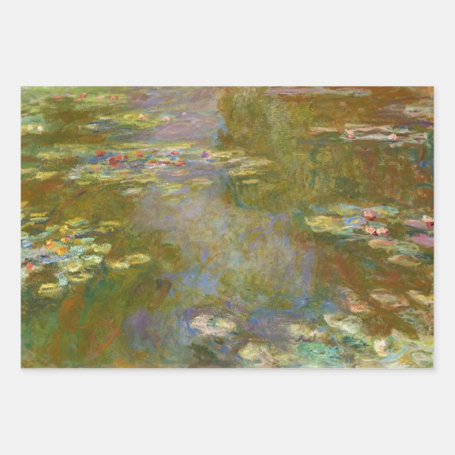 Feuille De Papier Cadeau Claude Monet - Water Lily Pond 1917 (Devant)